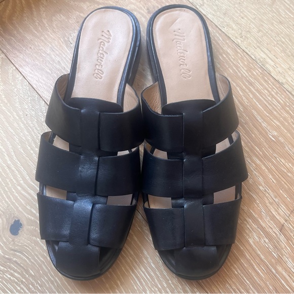 Madewell The Dixson Fisherman Mule in true black - Picture 3 of 10